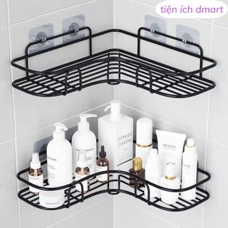 kệ góc nhà tắm inox phun sơn tĩnh điện dán tường siêu dính trong nhà tắm, nhà bếp tiện dụng