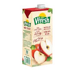 Nước Vfresh táo ép 100% vinamilk - Hộp giấy 1L