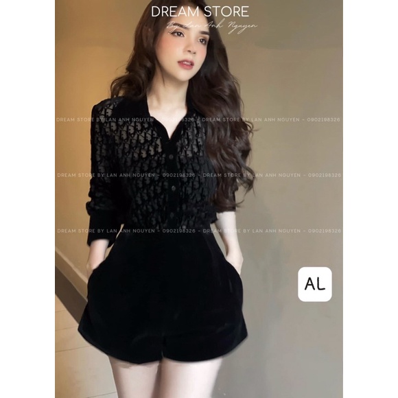 Áo sơmi nhung dior siêu sang