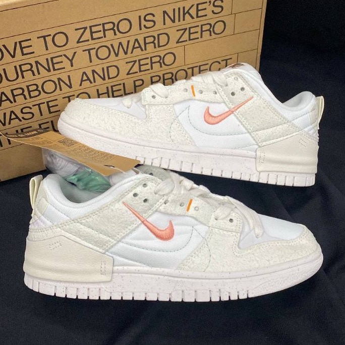 Giày SB Dunk Low Disrupt 2 Pale Ivory màu kem - Bản cao cấp Fullbox và phụ kiện