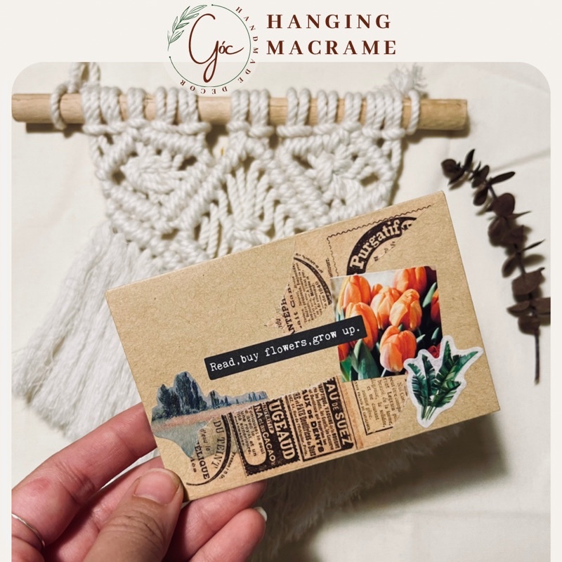 ĐỌC MÔ TẢ Thiệp kèm phong bì thư Vintage trang trí tặng quà độc đáo