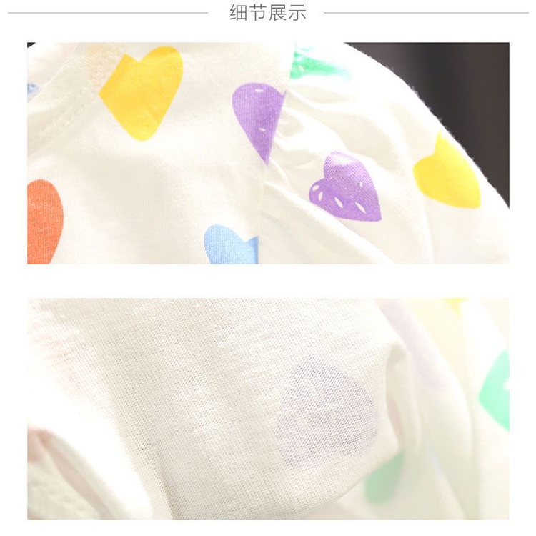 Áo Thun Cotton Thân Thiện Với Da Thoáng Khí Nhiều Màu Sắc Dễ Thương Cho Bé Gái 1-5 Tuổi