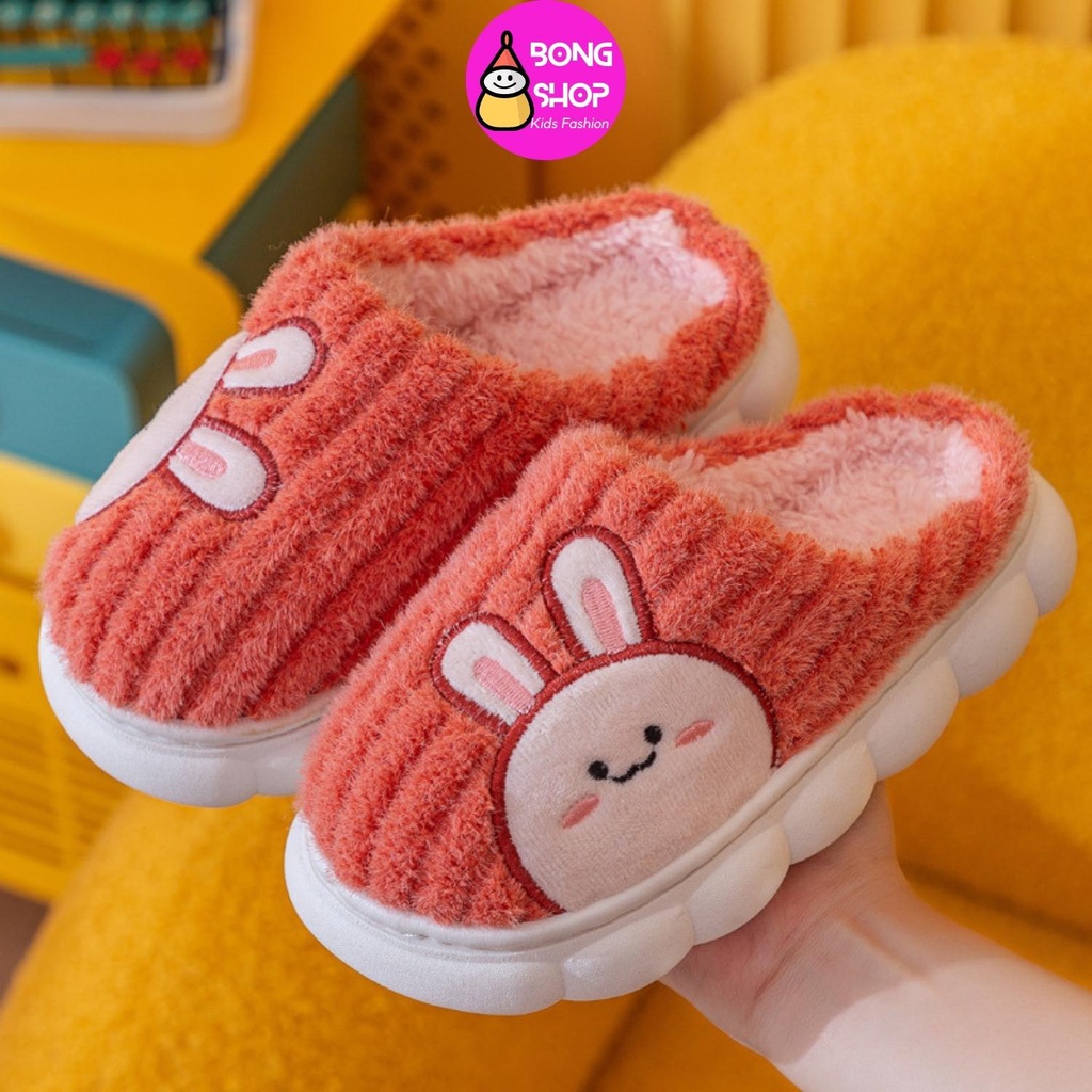 Dép Bông Đi Trong Nhà Cho Bé, Dép Bông Trẻ Em Họa Tiết Đáng Yêu