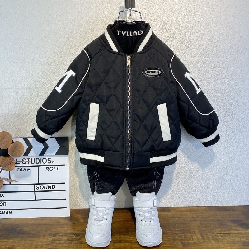 Áo Khoác Bóng Chày Thời Trang Thu Đông 2022 Dày Dặn Phong Cách Mới Cho Bé Trai