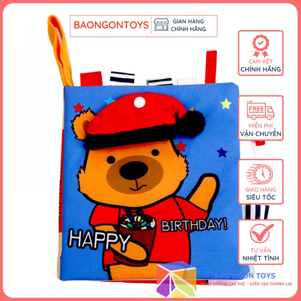 SÁCH VẢI EHON HAPPY BIRTHDAY, GIÚP BÉ PHÁT TRIỂN TƯ DUY VÀ HÌNH THÀNH CẢM XÚC - MÓN QUÀ ĐÁNG YÊU CHO CÁC BÉ - SV77