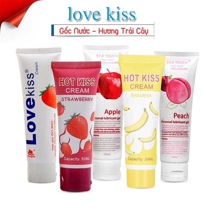 Gel bôi trơn Love Kiss, Hot Kiss, Silk Touch - Gel tăng khoái cảm, hỗ trợ giảm khô hạn cho phụ nữ khi lâm trận