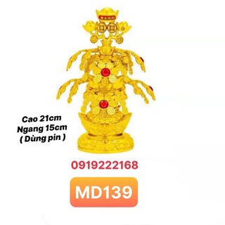 🎁🎁🎁 đèn cây đồng tiền xoay may mắn md139