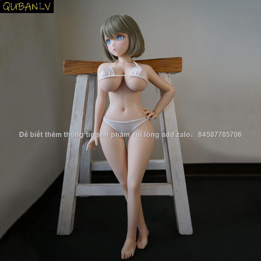 ۩☃✴Màu be 80 cm Anime 2D Vẻ đẹp Kim loại nhỏ Bộ xương bằng silicone Búp bê người thật có thể chèn các hình