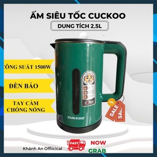 Ấm siêu tốc 2 lớp cuckoo - ấm đun nước siêu tốc công suất lớn 1500w dung tích 2.5l bình đun siêu tốc ka26