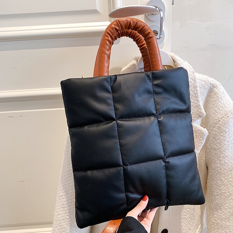 Túi Đeo Vai Bằng cotton Sức Chứa Lớn Họa Tiết Kẻ Sọc Cho Nữ