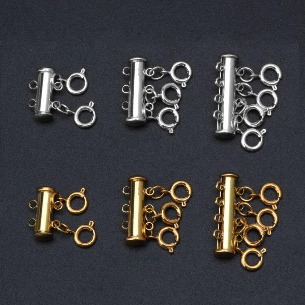 ANEMONE Khóa Cài Vòng Tay Ba Lỗ Bằng Thép Không Gỉ DIY