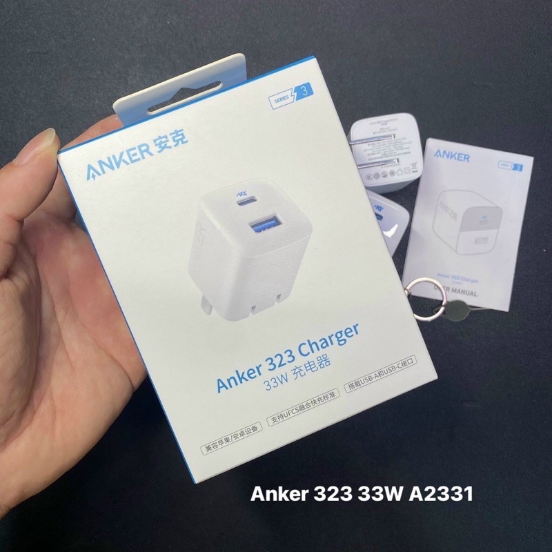 Củ sạc nhanh 33W ANKER 323 A2331 1 cổng USB, 1 Cổng C