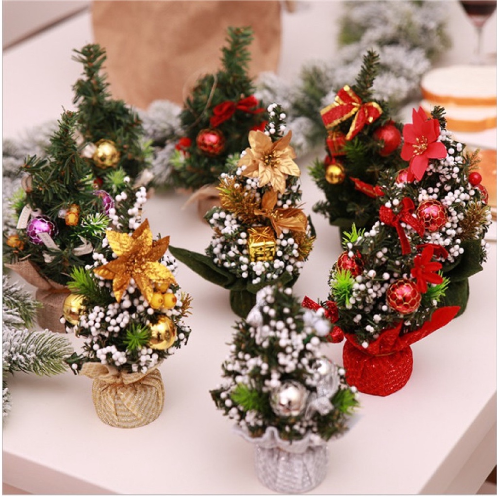 Cây Thông Noel 20cm Để Bàn Trang Trí Noel Giáng Sinh Siêu Bền Đẹp