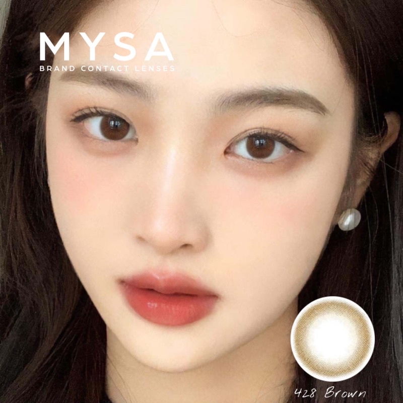 Lens Mắt Kính Áp Tròng Màu Nâu Tự Nhiên Không Giãn Đi Học Hoặc Đi Làm Có Từ 0-6 Độ Cận