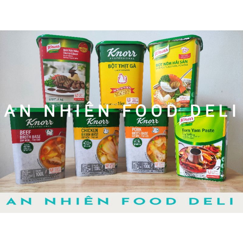 Bột Súp Nền Knorr Gia Vị Xốt Nâu Bò Gà Heo Hải Sản Lẩu Thái