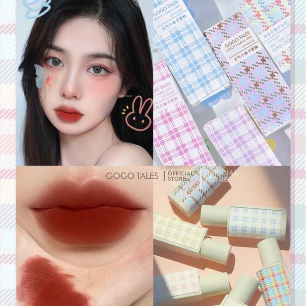 Son kem lì caro Gogo tales mịn môi lâu trôi chống thấm nước Vitality Small Grid GT300 chính hãng nội địa Trung