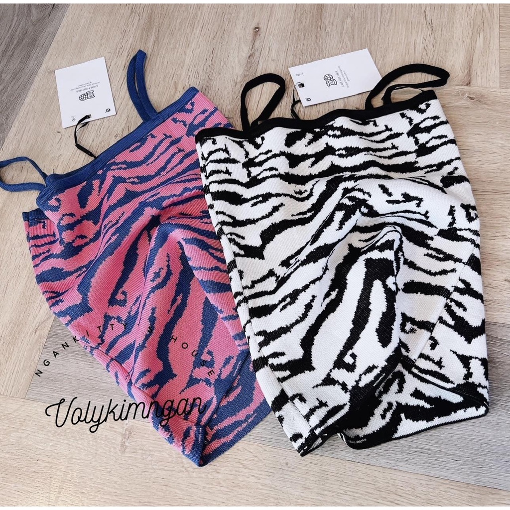 Áo len 2 dây sọc vằn