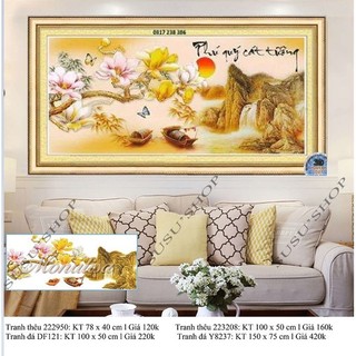 Tranh thêu chữ thập 3D cỡ nhỏ