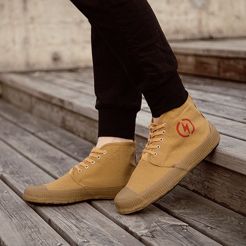 Giày Bốt Martin Vải Canvas Đế Bằng Cổ Cao Cách Nhiệt Thoáng Khí 5Kv Chuyên Dùng Cho Thợ Điện
