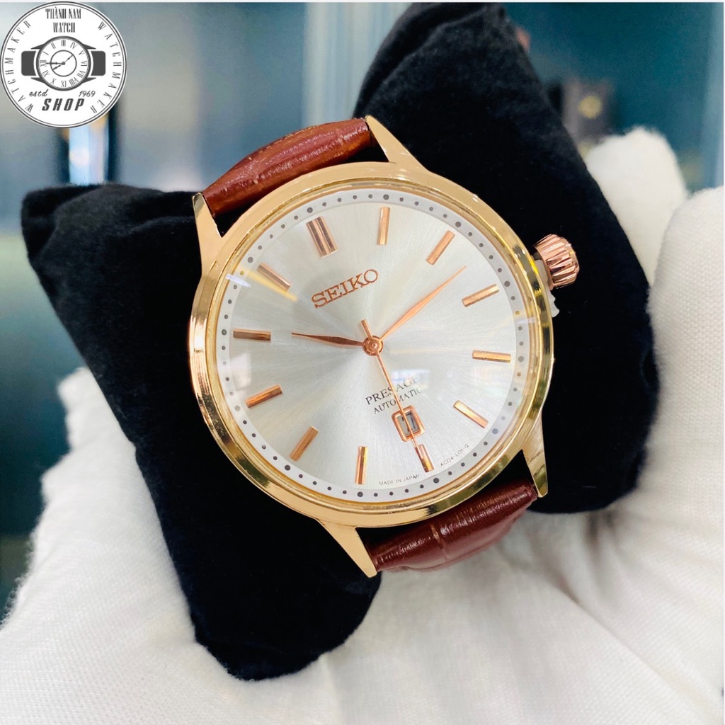 Đồng hồ nam Seiko dây da máy nhật, mặt kính sapphire chống xước , chống nước 3 atm ĐỒNG HỒ THANH NAM 247