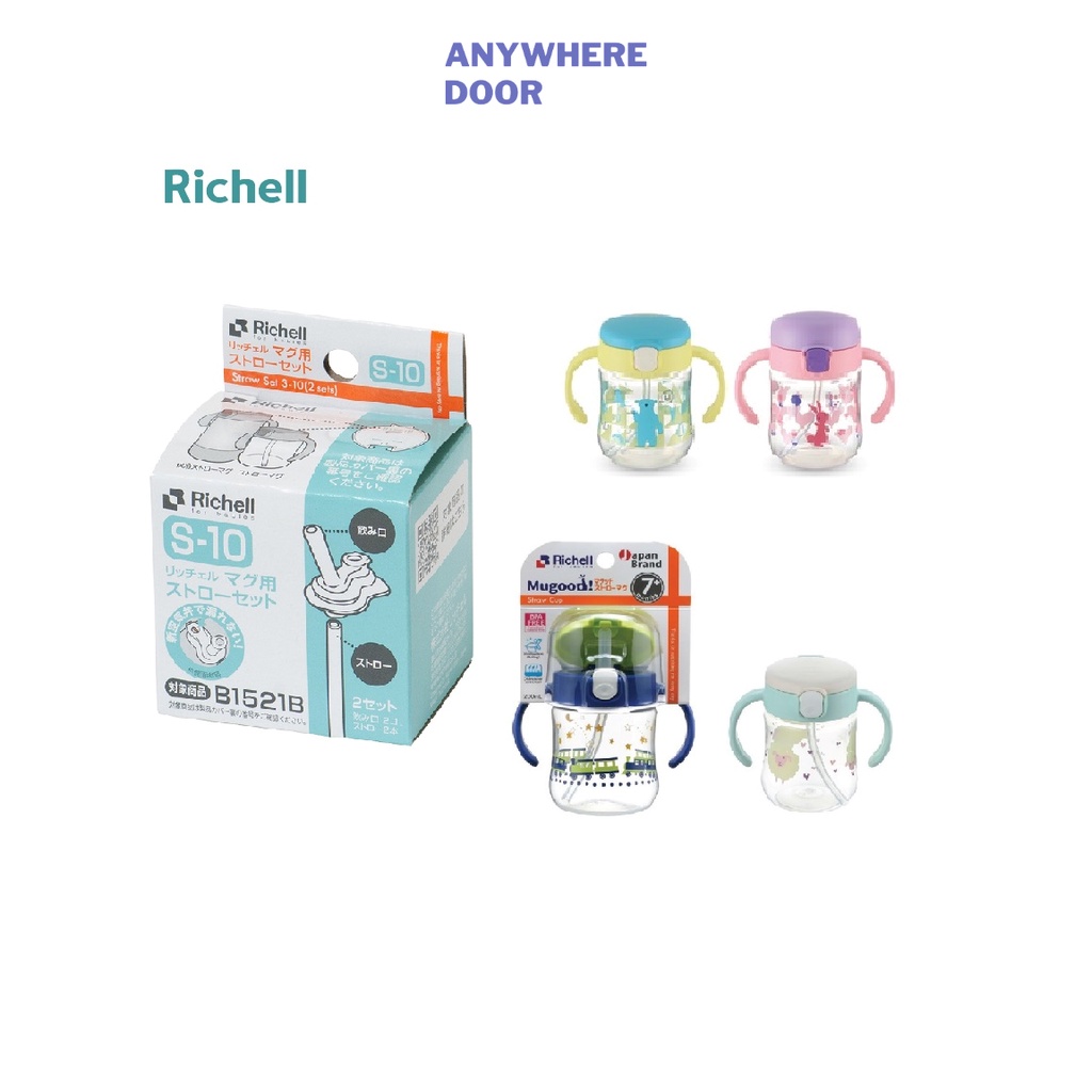 Bộ ống hút S-10 Richell thay thế bình T.L.I,  Mugood