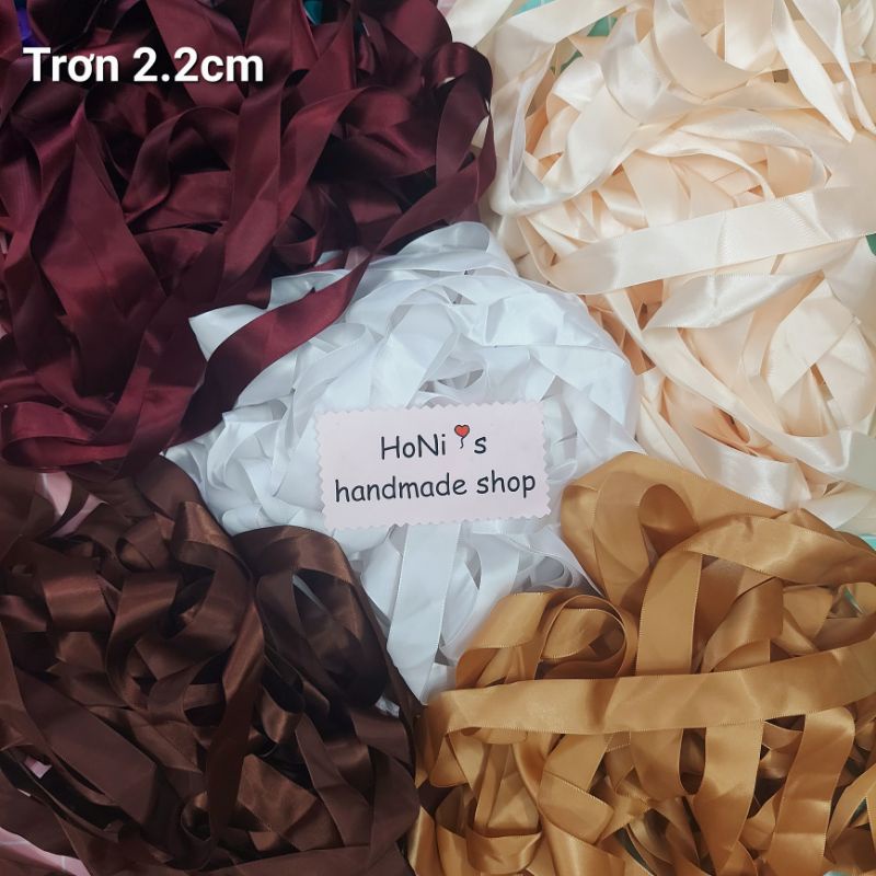 Ruy Băng Lụa Satin 2.2cm Nhiều Màu Gói Quà, Trang Trí, Handmade