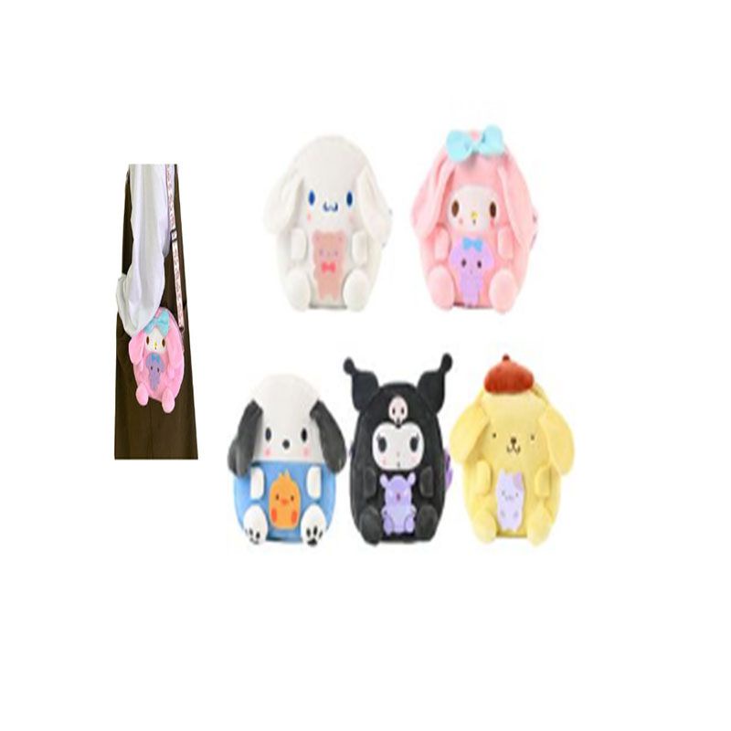 SANRIO Ba Lô Đeo Chéo Hình Mèo Kitty Kuromi Hello Kitty Nhồi Bông Kiểu Nhật Bản Dễ Thương Cho Bé