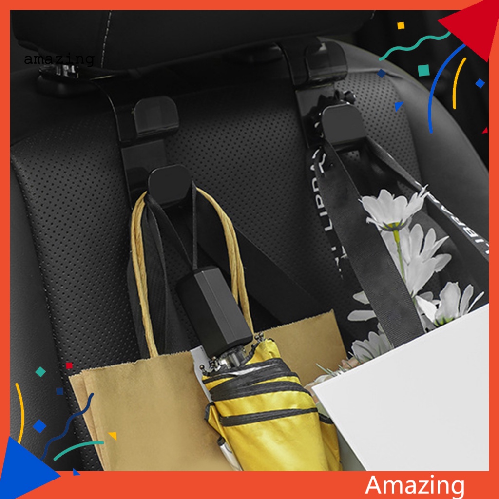 Set 2 Móc Treo Đồ Gắn Ghế Ngồi Xe Hơi Chống Trượt Tiện Dụng