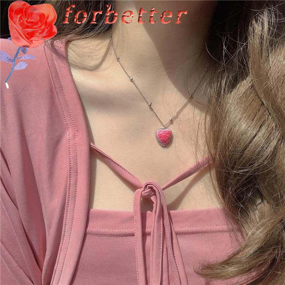 Vòng cổ choker nữ mặt hình trái tim họa tiết da báo thanh lịch phong cách Hàn Quốc