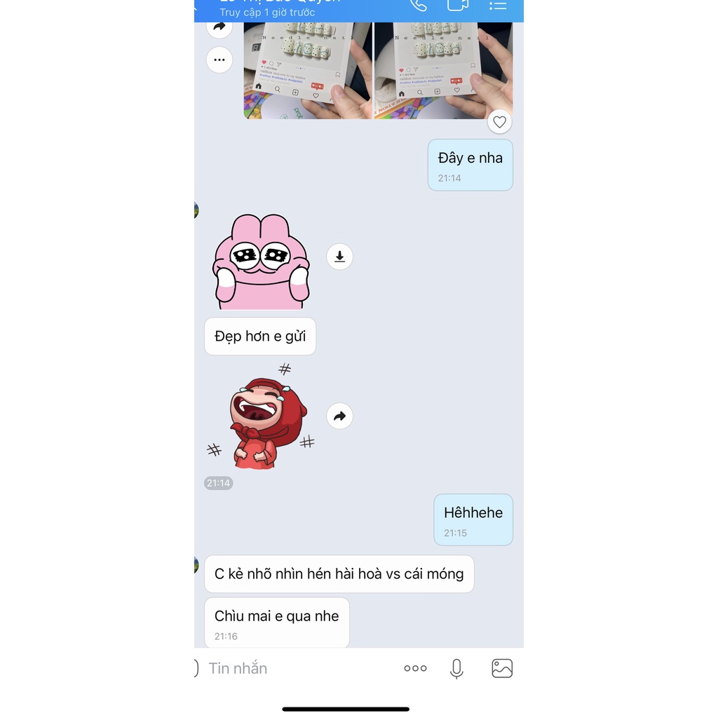 Sét nail box 10 móng tay giả họa tiết trứng cút mix gel nổi