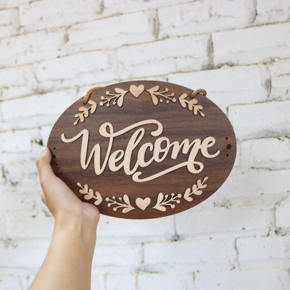 Bảng Gỗ Decor  Treo Tường, Cửa, Trang Trí Gia Đình, Cửa Hàng, Văn Phòng - MỘC DECOR CH01-09