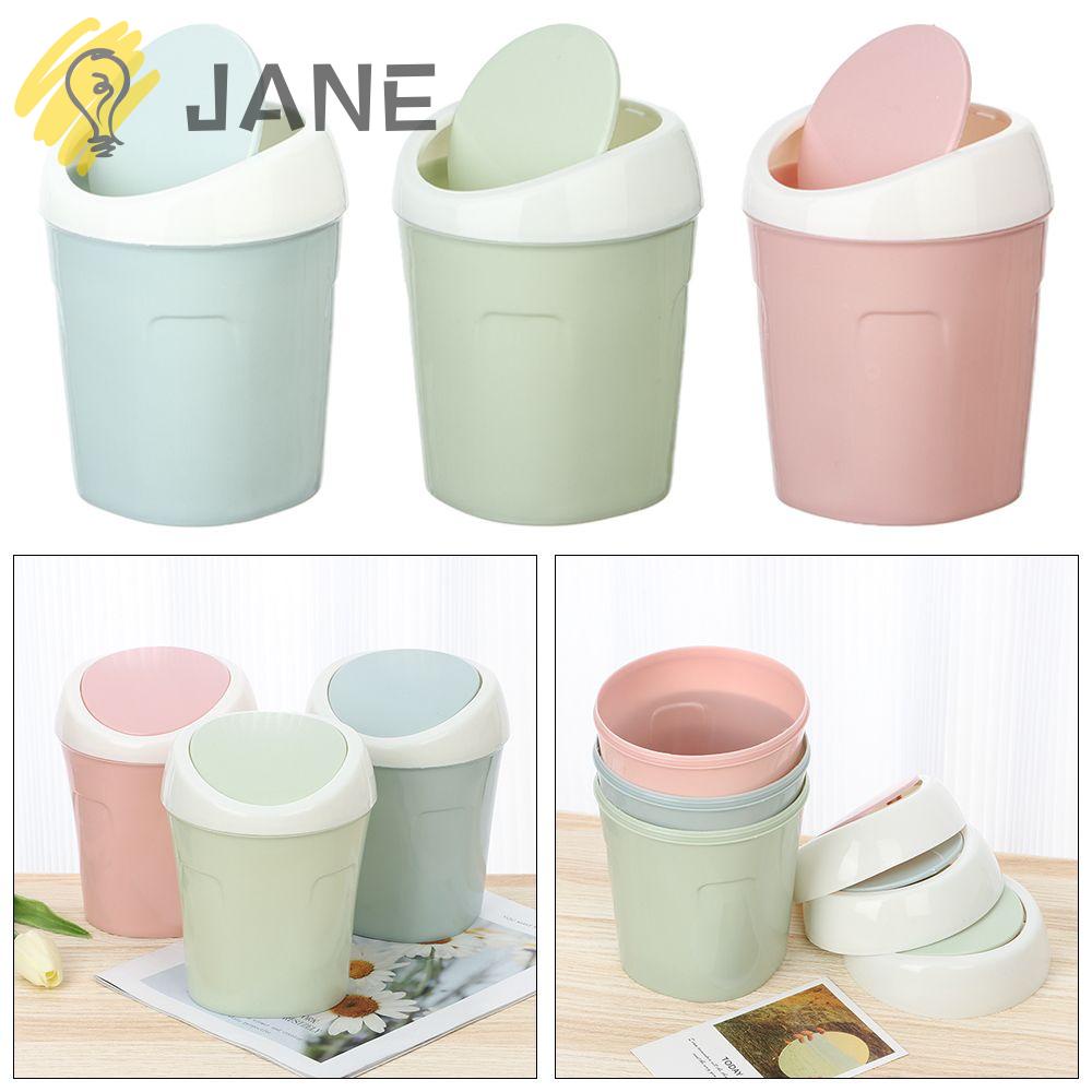 Thùng rác mini bằng nhựa có nắp nhiều màu tuỳ chọn để bàn tiện dụng