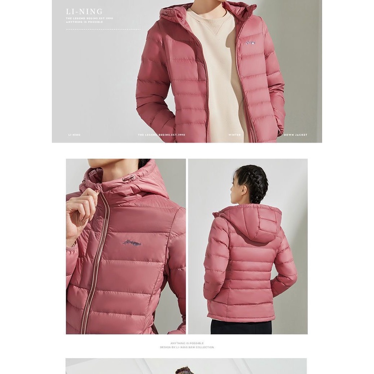 Áo Khoác Lông Vũ Nữ LINING AYMR152 Chính Hãng