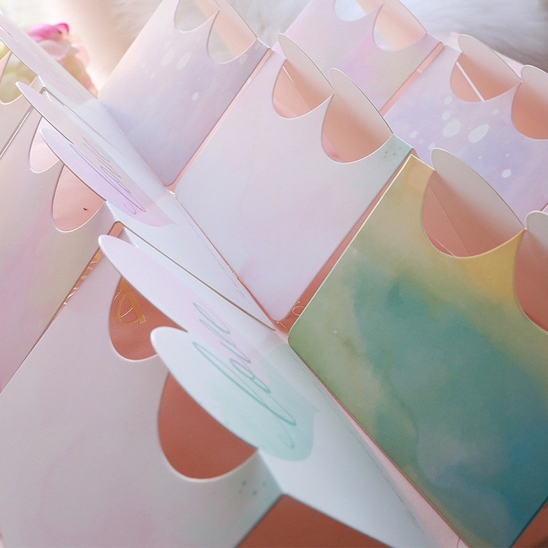 10 chiếc Thiệp tim Valentine gập đôi Love Thank you Best wishes