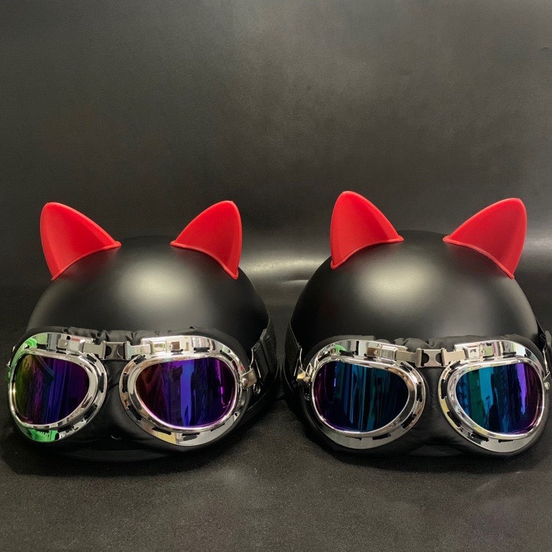 NÓN BẢO HIỂM PHI CÔNG TAI MÈO +TẶNG LƯỠI TRAI