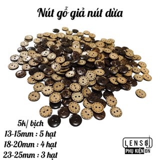 Nút áo, cúc áo gỗ giả dừa chuyên hàng thủ công handmade