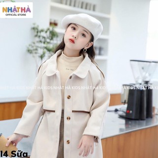 Áo khoác dạ bé gái size từ 14-45kg chất liệu dạ sang chảnh phù hợp mùa thu đông