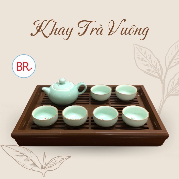 Bộ Ấm Trà Chén Ngọc 3D Hình Cá cao cấp Tặng kèm Khay trà Việt Nhật, Bộ ấm chén in họa tiết hình cá nổi đẹp mắt –Br 00619