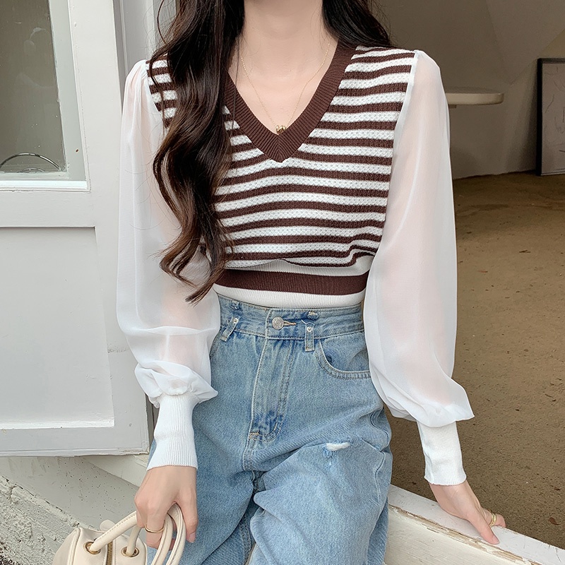 NRVP Áo Len Oversize Tay Dài Form Rộng Theo Phong Cách Hàn Quốc Kiểu Mới