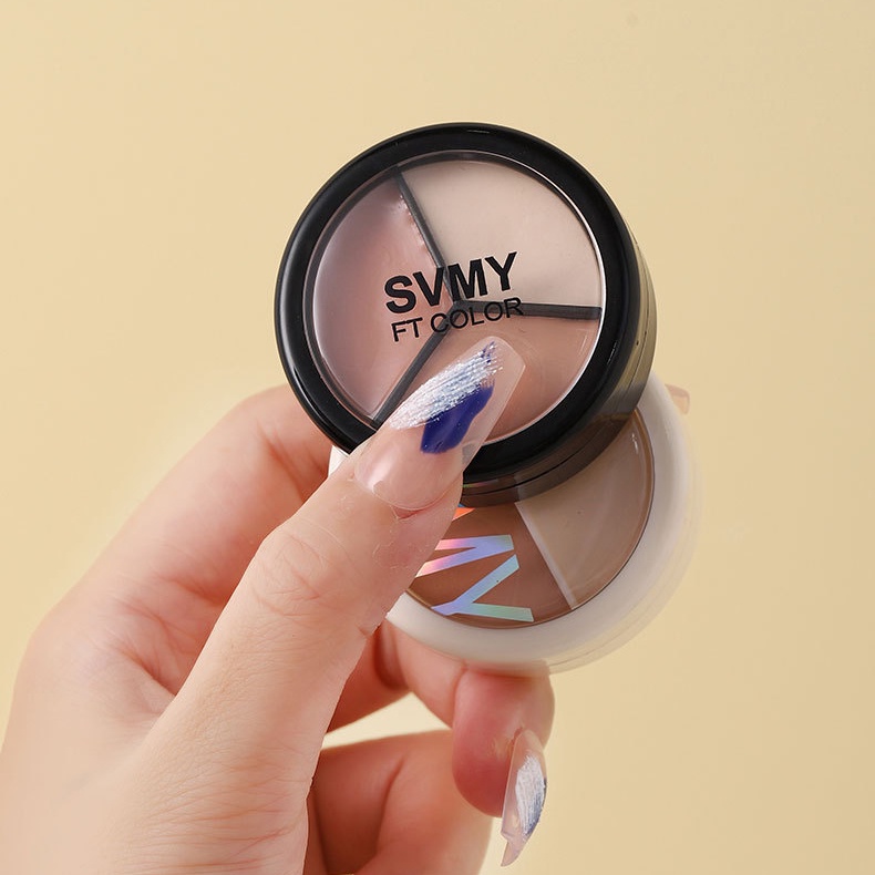 Bảng Kem Che Khuyết Điểm 3 Màu Sắc Lâu Trôi Màu Xanh Lá Tự Nhiên SVMY