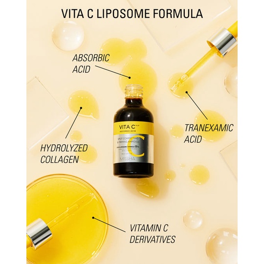 Tinh Chất Dưỡng Sáng Mờ Vết Thâm Ngừa Lão Hóa MISSHA VITA C PLUS SPOT CORRECTING & FIRMING AMPOULE 30ml Serum