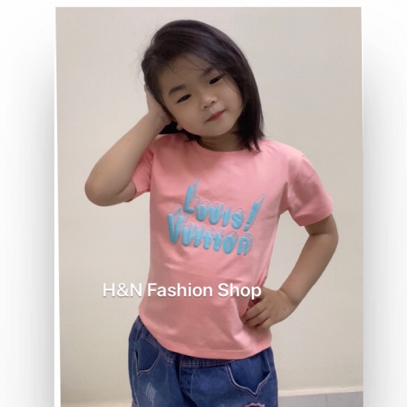 Áo Thun Thái Bé Gái Chất Cotton Dày Mịn Mát Thấm Hút Mồ Hồi