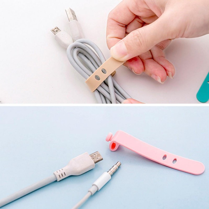 Bộ 4 Kẹp Silicone Cố Định Dây Cáp / Tai Nghe