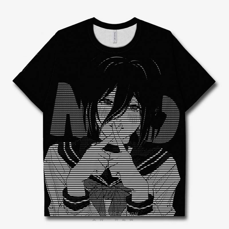 Áo Thun Tay Ngắn Dáng Rộng In Họa Tiết Hoạt Hình Chainsaw Man Power Reze 3D Độc Đáo Thời Trang Cho Nam Và Nữ