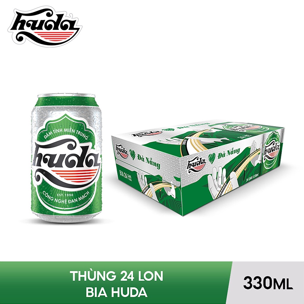 Thùng 24 lon bia huda 330ml - ảnh sản phẩm 1