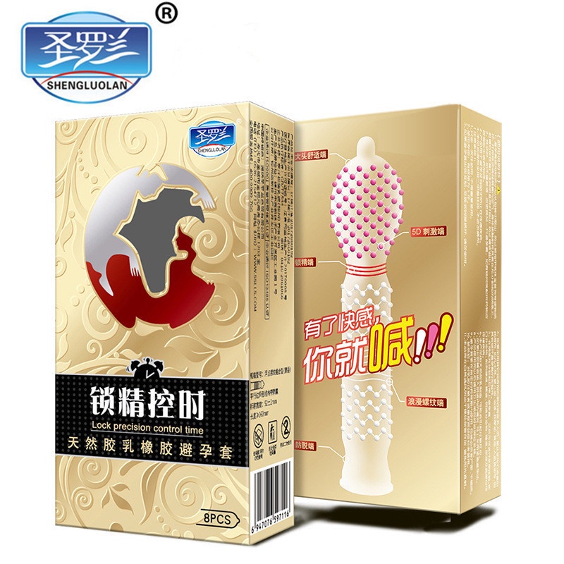 Bao cao su 5D gai co thắt - hộp 8 bao