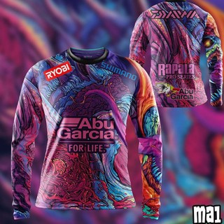Abu Garcia Áo Câu Cá Phiên Bản Ngoài Trời Thăng Hoa | Shimano Rapala Ryobi | Baju Pancing Dài Tay|Kích Thước Lớn