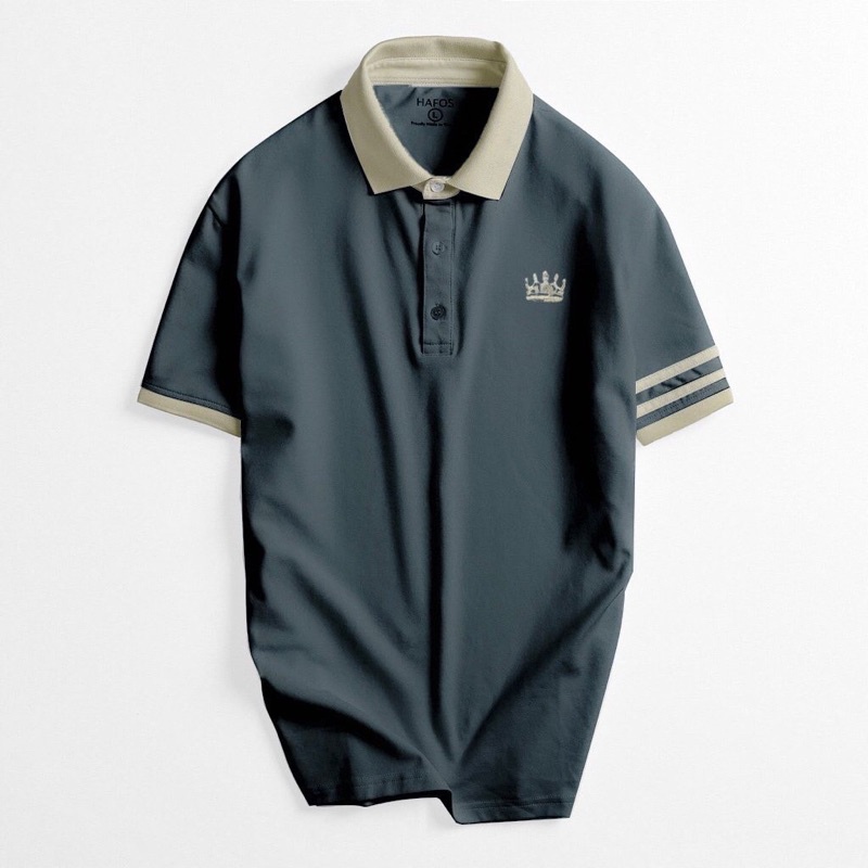 Áo phông polo nam, áo thun nam thêu Vương Miện có cổ chất vải Cotton Cá Sấu dày dặn lên dáng cực chuẩn | BigBuy360 - bigbuy360.vn