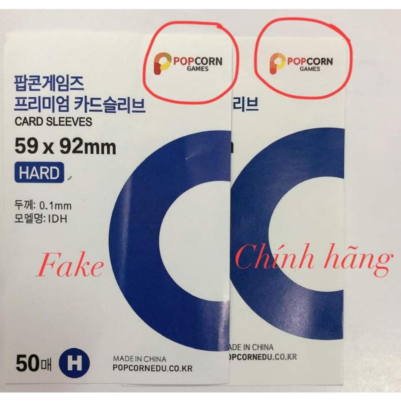 Pack sleeve 50 sleeve hard popcorn xịn chuẩn hàn authentic chính hãng đựng photocard thẻ bo góc