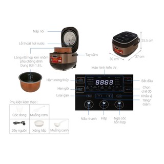 Nồi cơm cao tần Sharp 1.8 lít KS-IH191V-GL